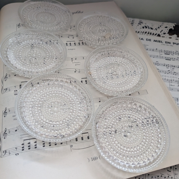 Other - Set of Clear Glass Coasters